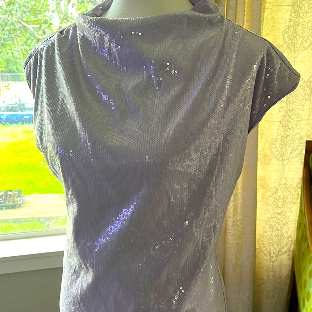Maya ruched cowl neck dress: Sequin mini edition